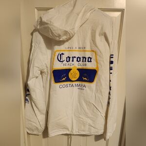 Vintage Corona Costa Maya White Lt.Weight.Hoodie, Size XL